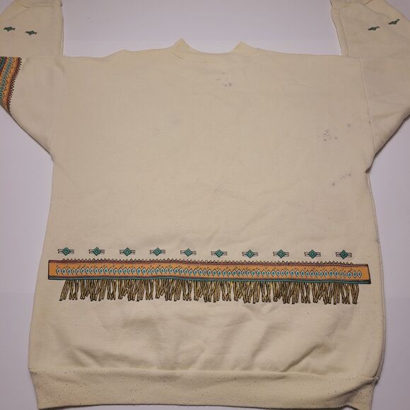 Vintage 1993 Native American Southwestern Sweatshirt Glitter Large/XL Womens - Picture 9 of 10